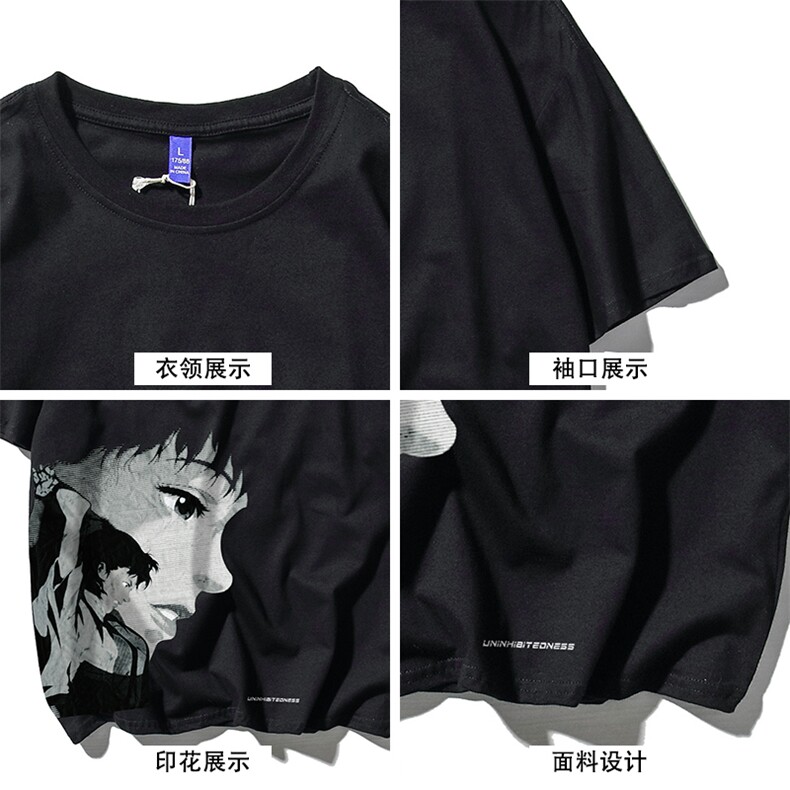 T恤潮流圆领男港风印花2024新款白底平铺时尚DS-B299-ZY1206P25,男装T恤,电商A061-1