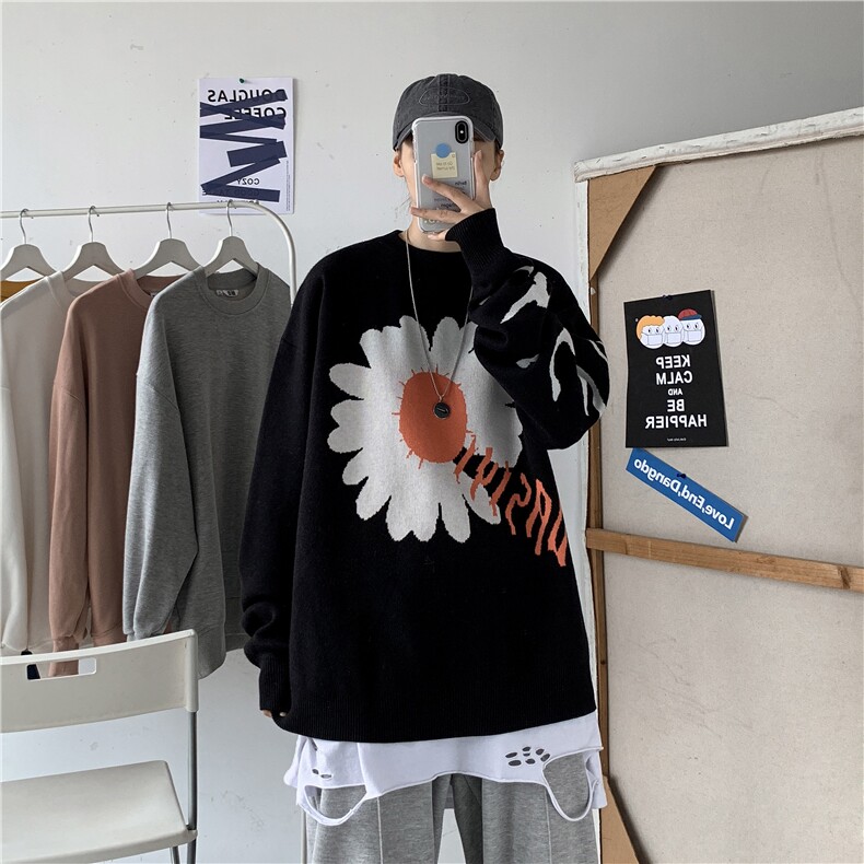 秋冬ins风新款情侣潮流毛衣男女宽松个性韩版针织衫T817-P68,男装针织衫/毛衣,星座1501