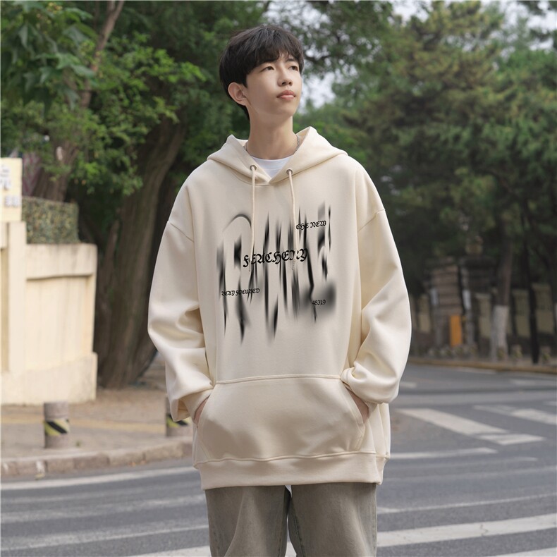 抖音品质秋季新款百搭纯棉印花宽松连帽卫衣wlcm3859特批35-控59,男装卫衣,星座605(原A050)