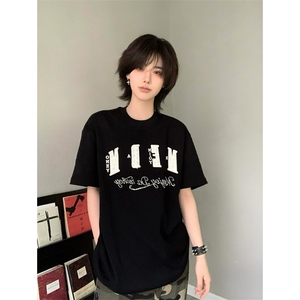 网图有货夏季小香贴布珍珠字母刺绣短袖T恤男女情侣上衣A608-P45