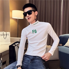 CT6805/2021春秋社会小伙痞帅修身潮流字母百搭T恤长袖男，男装T恤，星座102A（原电商D309-1）