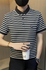 PL043-特P40条纹短袖polo衫男夏季修身翻领t恤潮牌男装潮流半袖男，男装Polo衫，电商D310B