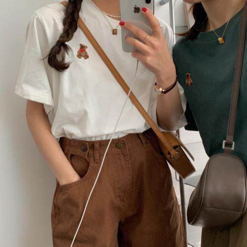 当下小熊t搭配ins风短裤，女装，roobora