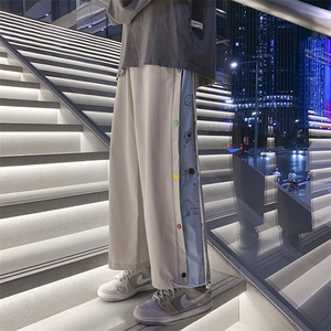 春秋季新款单排彩扣宇航员腰果花男士休闲裤 A125-DK916-P45图片