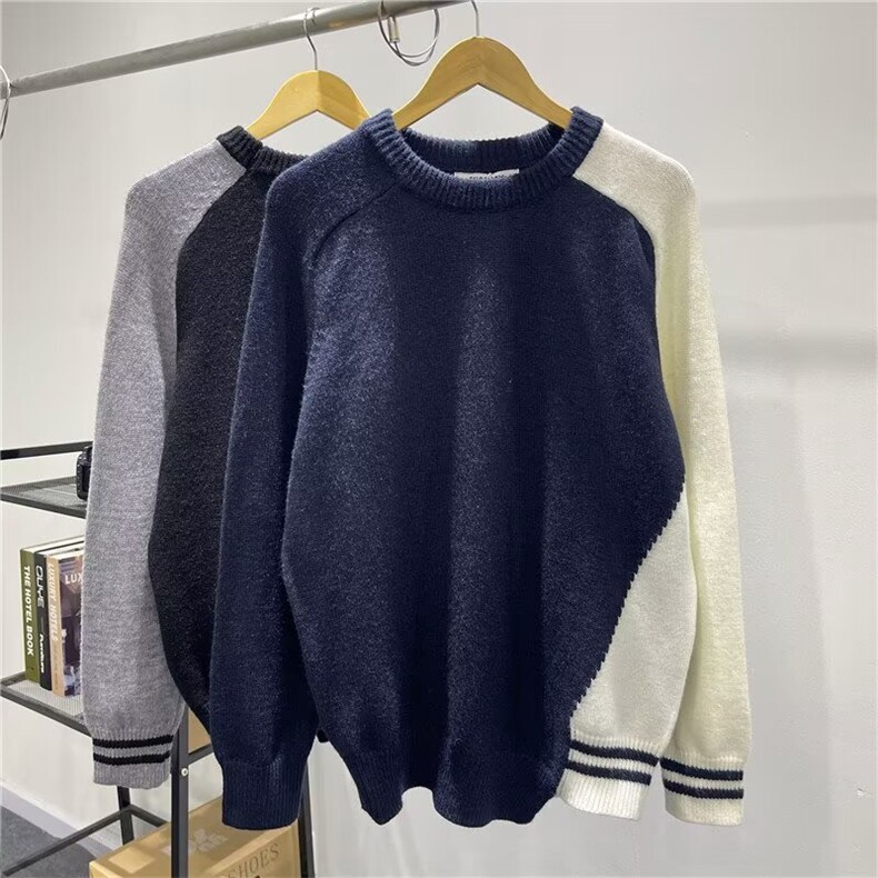 1506-1/MYM1411鹿毛绒/P48复合一体绒半高拉链保暖打底针织衫男图片