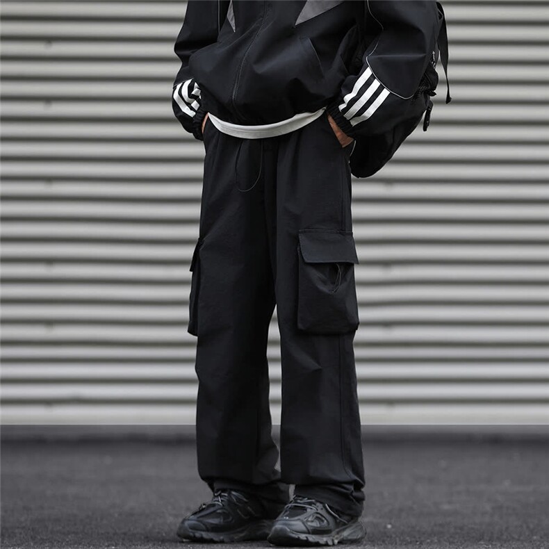 机能工装伞兵裤男士春秋季美式包边宽松直筒阔腿休闲长裤KA224，男装工装外套，星座1116A-1（原606A）