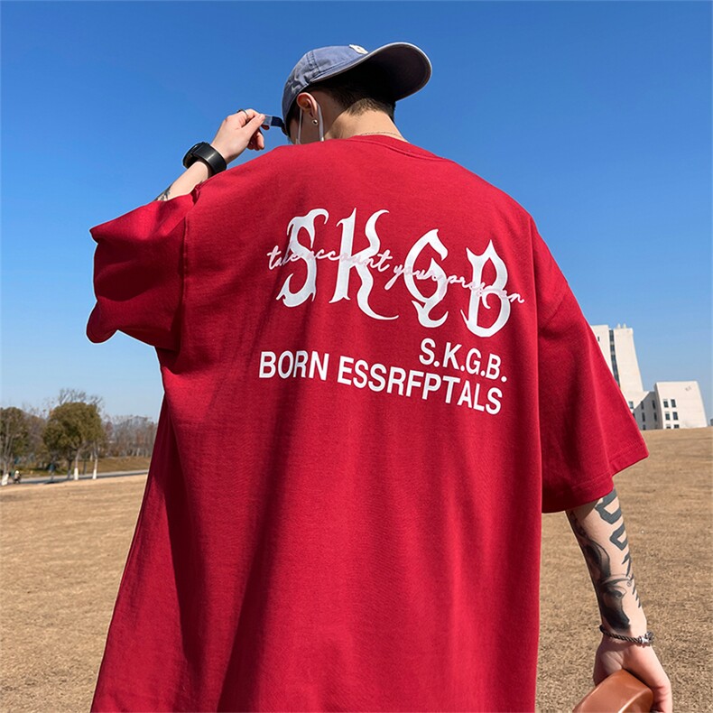 量大优供视频220克美式短袖t恤T2580得物直播有280克品质,男装T恤,电商A486