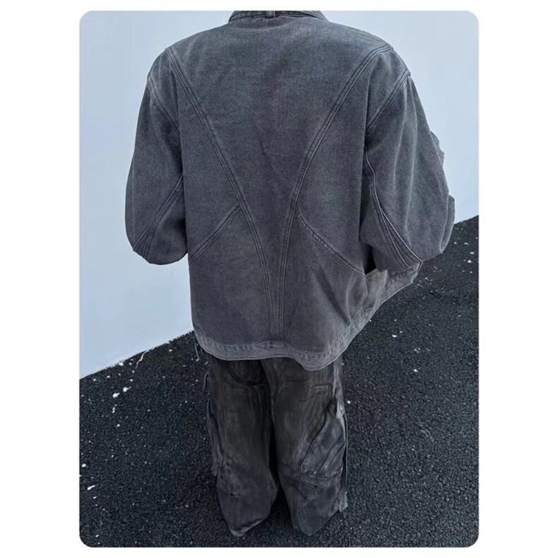 秋季款-重工原版高品质拼接牛仔夹克外套,男装夹克,星座410-7