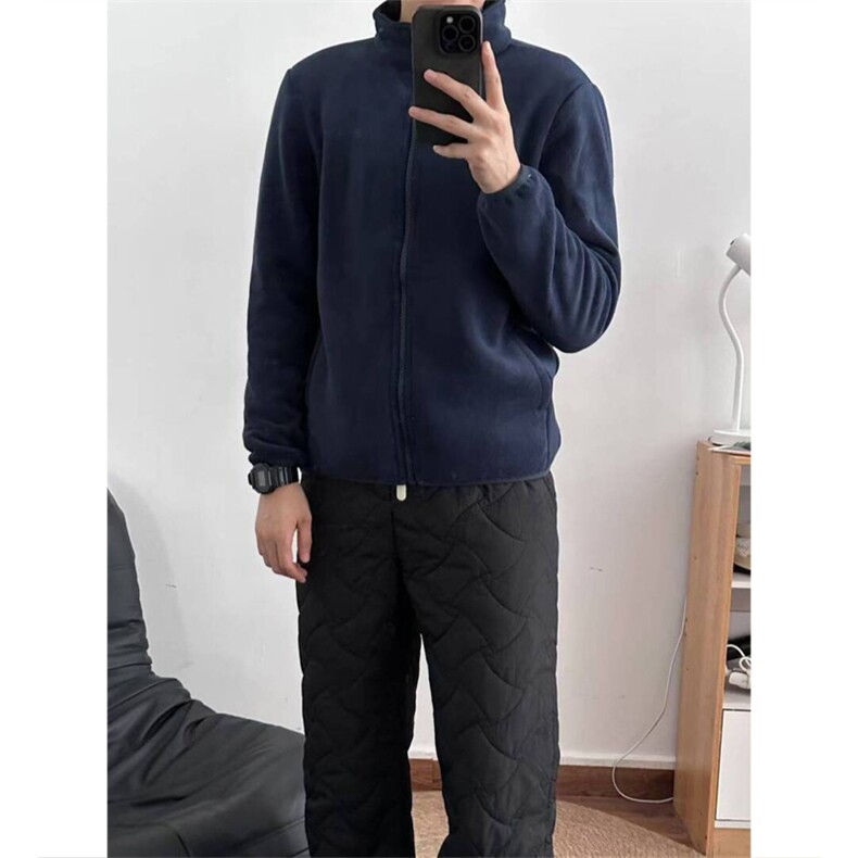 高品秋冬情侣双层复合加绒加厚摇粒绒立领夹克外套男女A1066-P56,男装夹克,星座1505