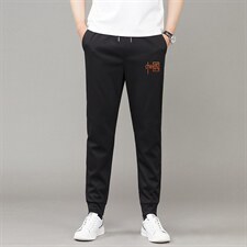 2023年春季新款简约纯色运动休闲长裤子时尚舒适休闲训练裤男装裤图片