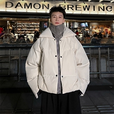 秋冬假两件撞色立领纯色休闲百搭加厚棉衣外套A071-Y50-P138，男装棉衣，电商A071