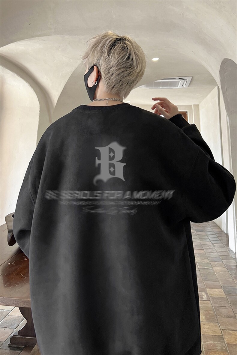 量大优可提供视频麂皮绒卫衣圆领HD019-1-LPYL4121-P30,男装卫衣,电商019-1