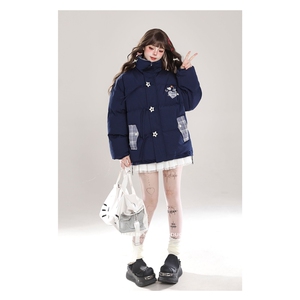 设计感立领棉服棉袄女生冬季2025新款宽松休闲面包服加厚夹棉外套图片