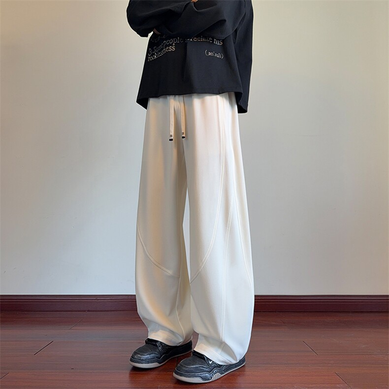 2026春季新款内景玉米格阔腿弯刀裤M-5XLHK26155-特P25,男装休闲裤,电商A022