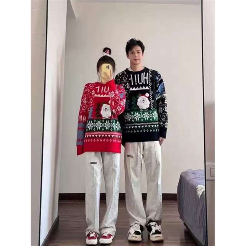 1506-1/MSM1581/P72套头保暖毛衣流行的加厚红色圣诞毛衣男女同款,男装针织衫/毛衣,星座1506-1