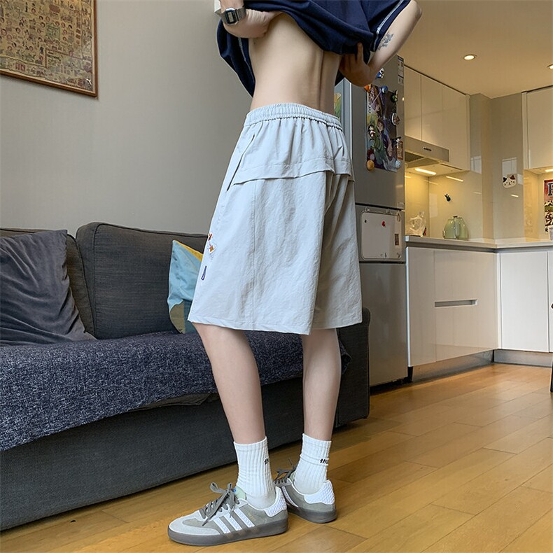 夏季新款速干五分腊肠狗标短裤民宿景XZ604-DK231-特P25控48,男装牛仔裤,星座604