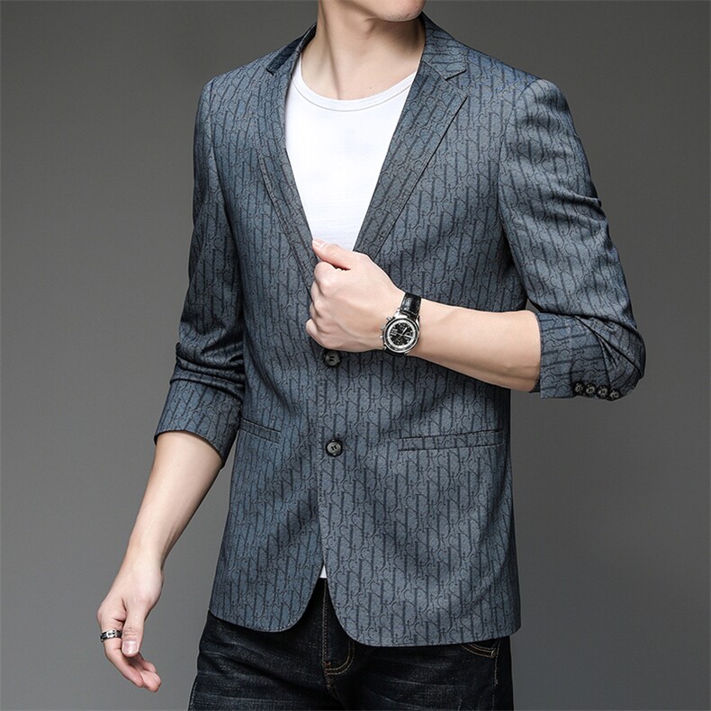 X2218钱塘2020-2时尚休闲春秋季中年男士简约百搭西服外套P150,男装西服,钱塘207-2