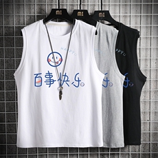 BX25183-P20港风运动汗背心男大码汗衫男无袖T恤男网格，男装T恤，电商A040A