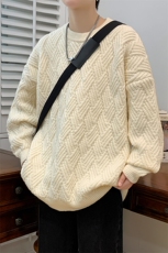 秋季套头毛衣男女宽松休闲百搭高级感长袖针织衫ZWE8266-特价P54，男装针织衫/毛衣，电商A007