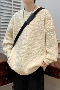秋季套头毛衣男女宽松休闲百搭高级感长袖针织衫ZWE8266-特价P54图片