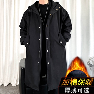 风衣男中长款大衣男加绒棉衣男F174薄P90加棉P100特价爆景二图片