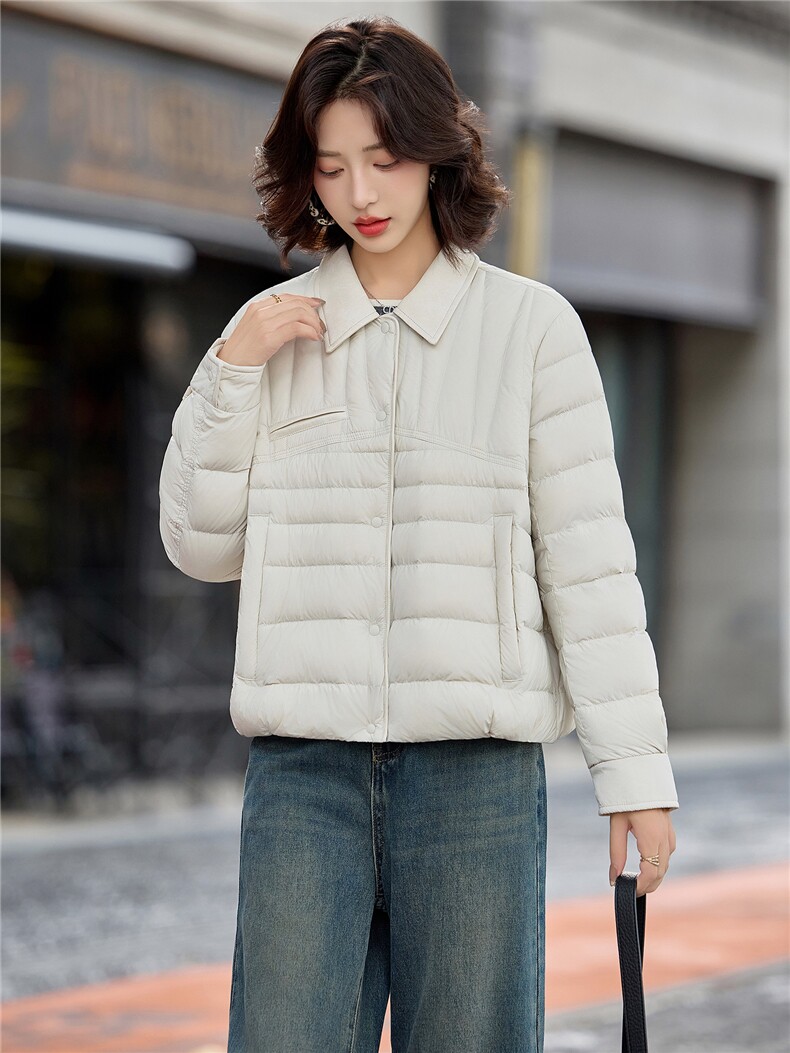 现货轻薄羽绒服女短款2025冬季小个子韩范轻便保暖洋气外套,女装羽绒服,仟媚宠