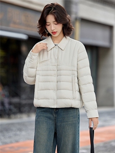 现货轻薄羽绒服女短款2025冬季小个子韩范轻便保暖洋气外套图片