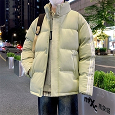 冬季新款钻石格拼接纯色立领加绒加厚棉衣外套保暖MY1916P75，男装棉衣，电商A128