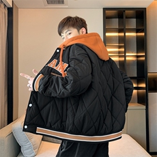假两件棉服男士2024年新款青少年加厚棉衣服冬装外套M0791-P108，男装棉衣，星座308B-2