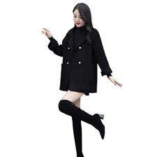 2020年秋冬修身显瘦大毛呢外套女中长款韩版新款，女装毛呢外套，瑶迪依秀