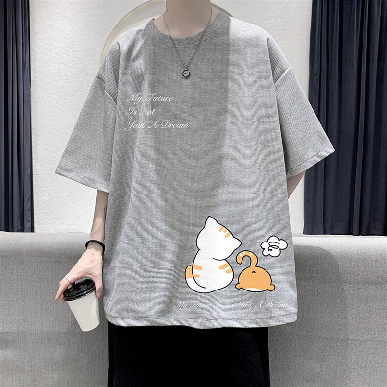 华夫格t恤男短袖男大码五分袖大皂风HT73357-P22,男装T恤,电商A040
