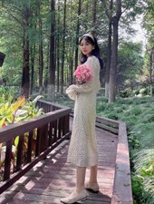 【现货】荷叶边碎花连衣裙，女装连衣裙，ONE(2F)