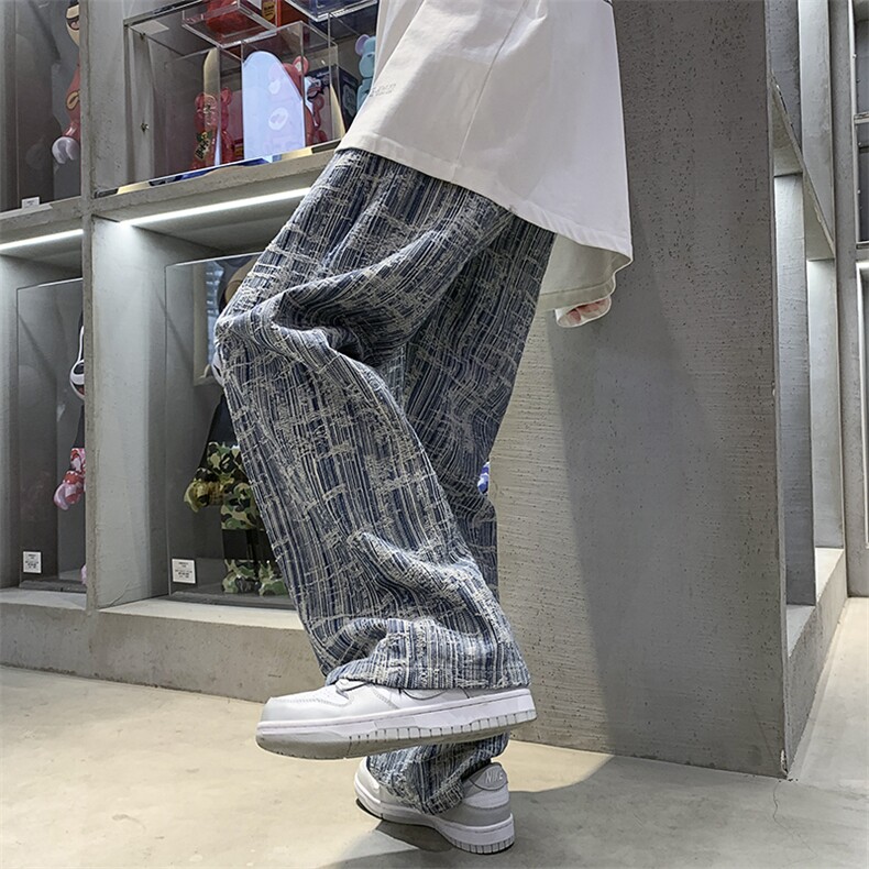 新面料韩版潮流宽松休闲复古牛仔裤长裤A125-2028-P50，男装牛仔裤，电商A125