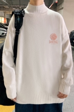 M18237-P45加绒款-P65半高领毛衣男士大码针织衫男毛线衣男，男装针织衫/毛衣，电商A040