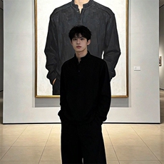 现货黑色美式cleanfit垫肩外套男春季短款痞帅高级感铆钉正肩夹克，男装夹克，星座302B