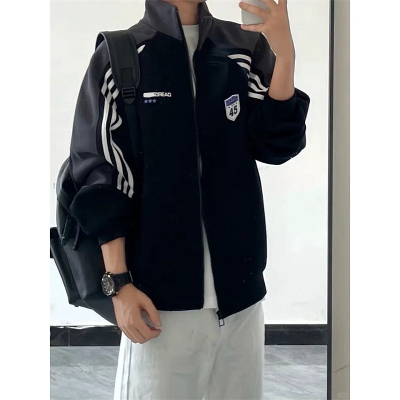 拼接织带运动休闲外套女春秋学院风拉链卫衣开衫棒球服WY8060,女装短外套,星座516A