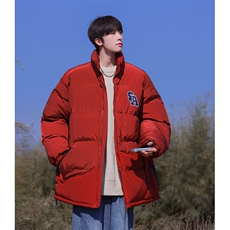 冬季新款宽松面包服港风青春立领棉服男纯色棉衣外套MY9067-P100，男装棉衣，电商A128