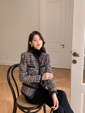 高端定制含羊毛面料时尚气质高雅淑女外套，其它，荷塘月色