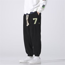 美式潮牌灯芯绒裤子男直筒男裤运动卫裤束脚裤休闲长裤K0116-P40，男装休闲裤，星座308B-1