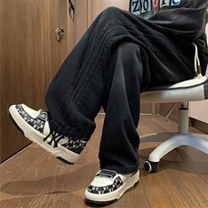 2024秋冬新款高街潮牌水洗牛仔裤美式复古直筒休闲裤男K7598-P40，男装牛仔裤，星座512-3