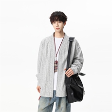 311B-1-9155-P43控89时尚高街拉链卫衣拼接宽松休闲百搭上衣，男装卫衣，星座311B-1