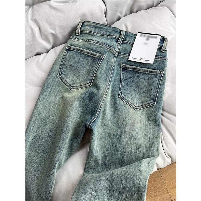 1506A/G9440/P45.5牛仔裤女春秋2025新款显瘦百搭休闲裤,男装牛仔裤,星座1506A