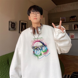 ！圆领卫衣男装港风长袖T恤男外套男WY243-特P23