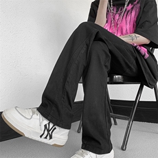 美式ins高街暗黑小众修身百搭喇叭裤休闲牛仔裤K2305-P55控78，男装牛仔裤，电商A062