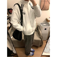 【有货】cleanfit花灰色卫衣男春秋高级感痞帅开衫外套H637LL-P65，男装卫衣，星座1007（原301D）