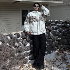 036A-Y1256-P115控148冬季新款皮拼接棉衣外套主推差价大，男装棉衣，电商A036A