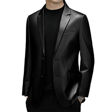 2310秋冬新款海宁男士皮衣皮西服休闲男装外套百搭P700，男装皮衣，电商B360