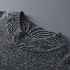 秋冬款加厚羊毛衫男士半高领针织纯色内搭打底保暖中青年毛衣，男装羊毛衫，牧绒家园高端店