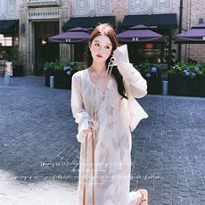 法式吊带连衣裙女2025早春秋新款今年流行碎花裙防晒衫，女装连衣裙，浙宝186