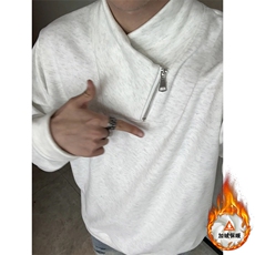 重磅斜拉链卫衣男宽松型休闲加绒加厚上衣TDR299JR-特价P27，男装T恤，电商A007